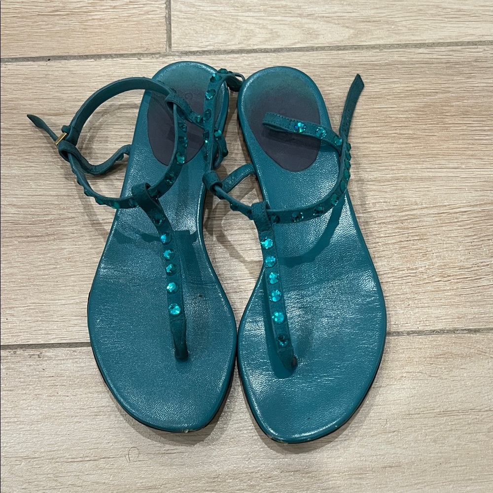 Gucci Teal Sandals